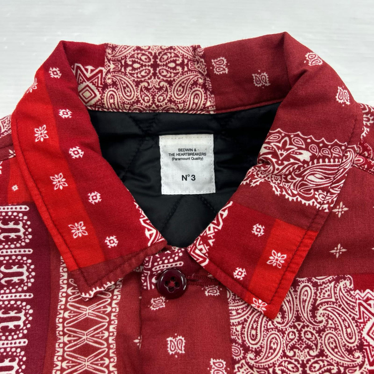 長袖シャツ L/S BANDANA CPO SHIRT JACKET レッド