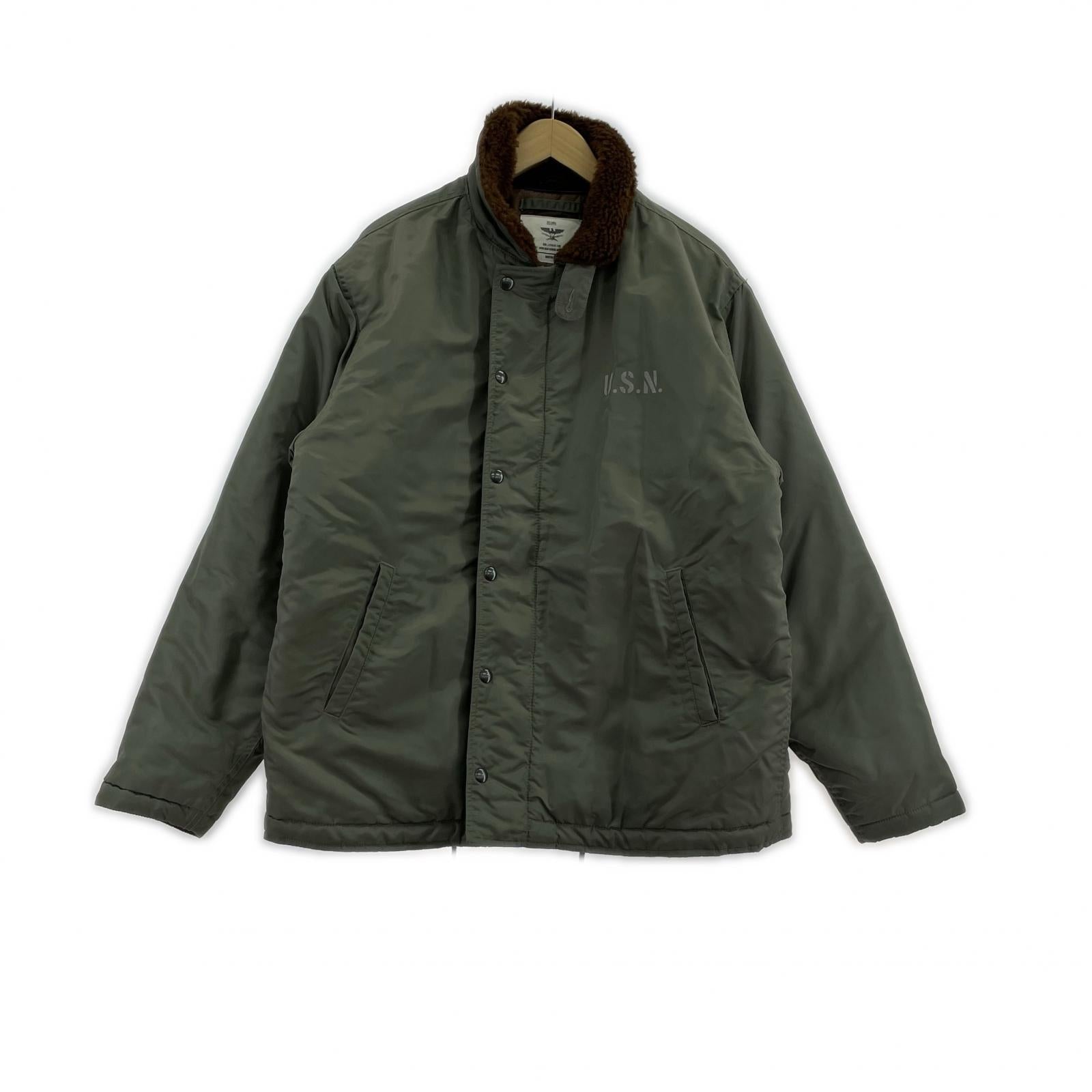 ジャケット HOUSTON ナイロン N-1 デッキジャケット XXL オリーブ