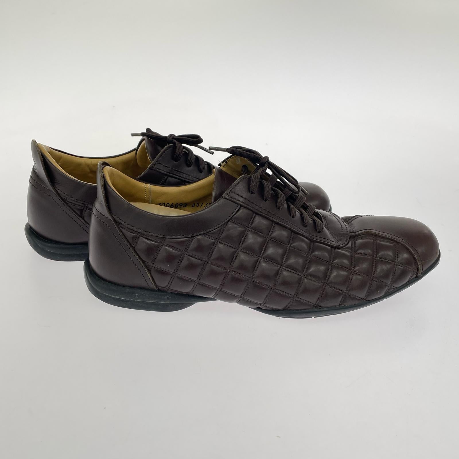 スニーカー BURBERRY キルティングスニーカー 25.5cm 25.5cm (US7 1/2 UK7 EU41) ブラウン