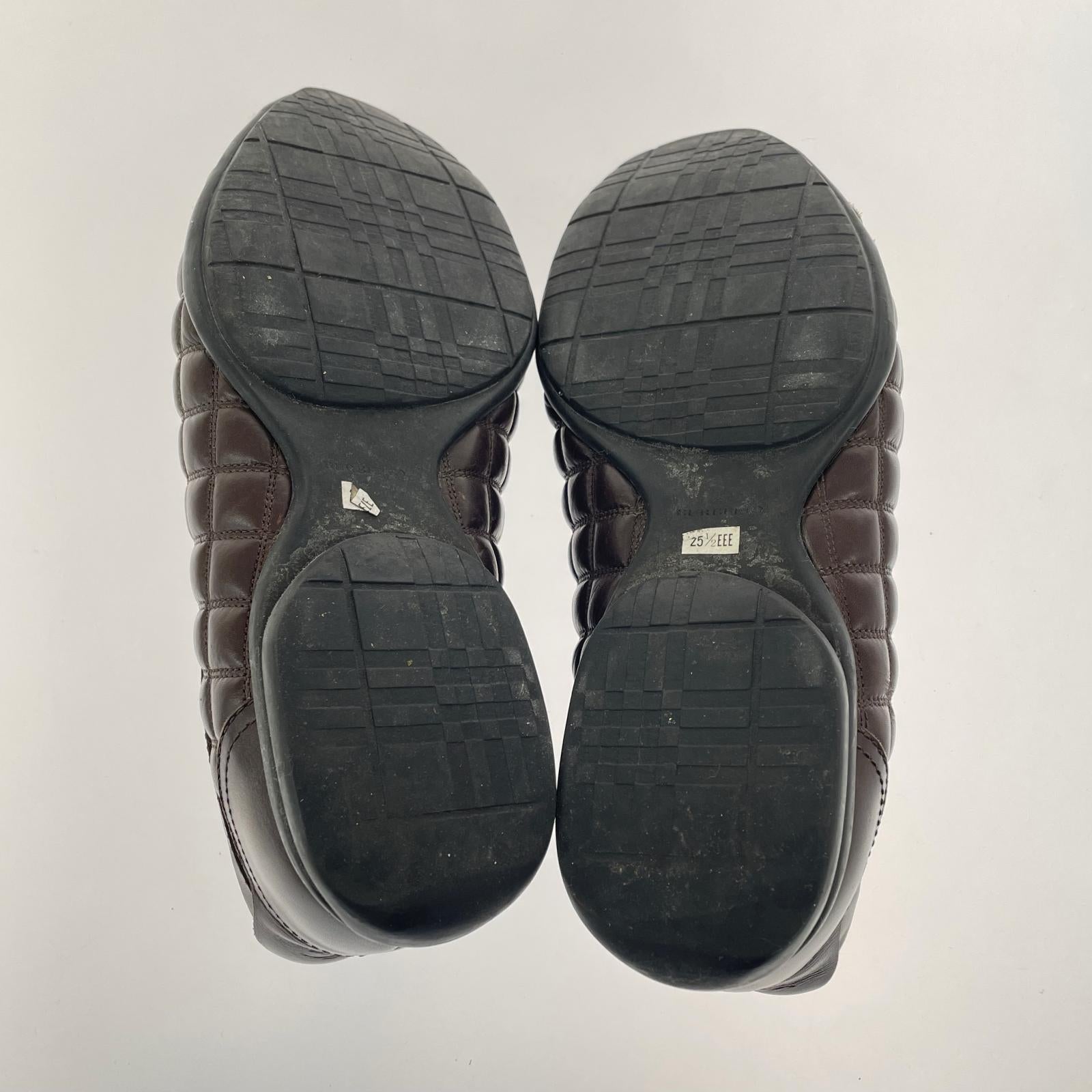 スニーカー BURBERRY キルティングスニーカー 25.5cm 25.5cm (US7 1/2 UK7 EU41) ブラウン