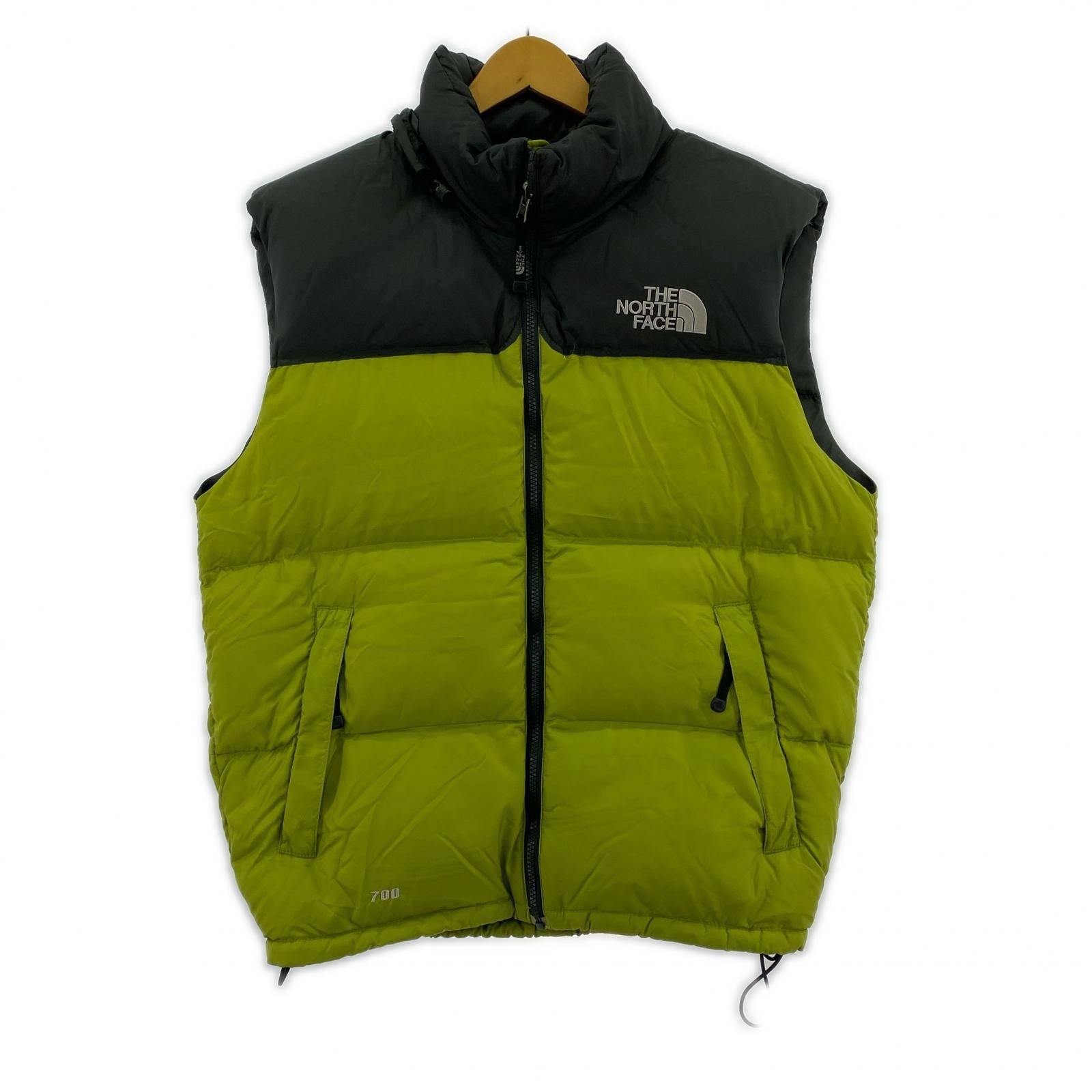 ダウンベスト NUPTSE VEST ND01587 M カーキ 黄緑 M
