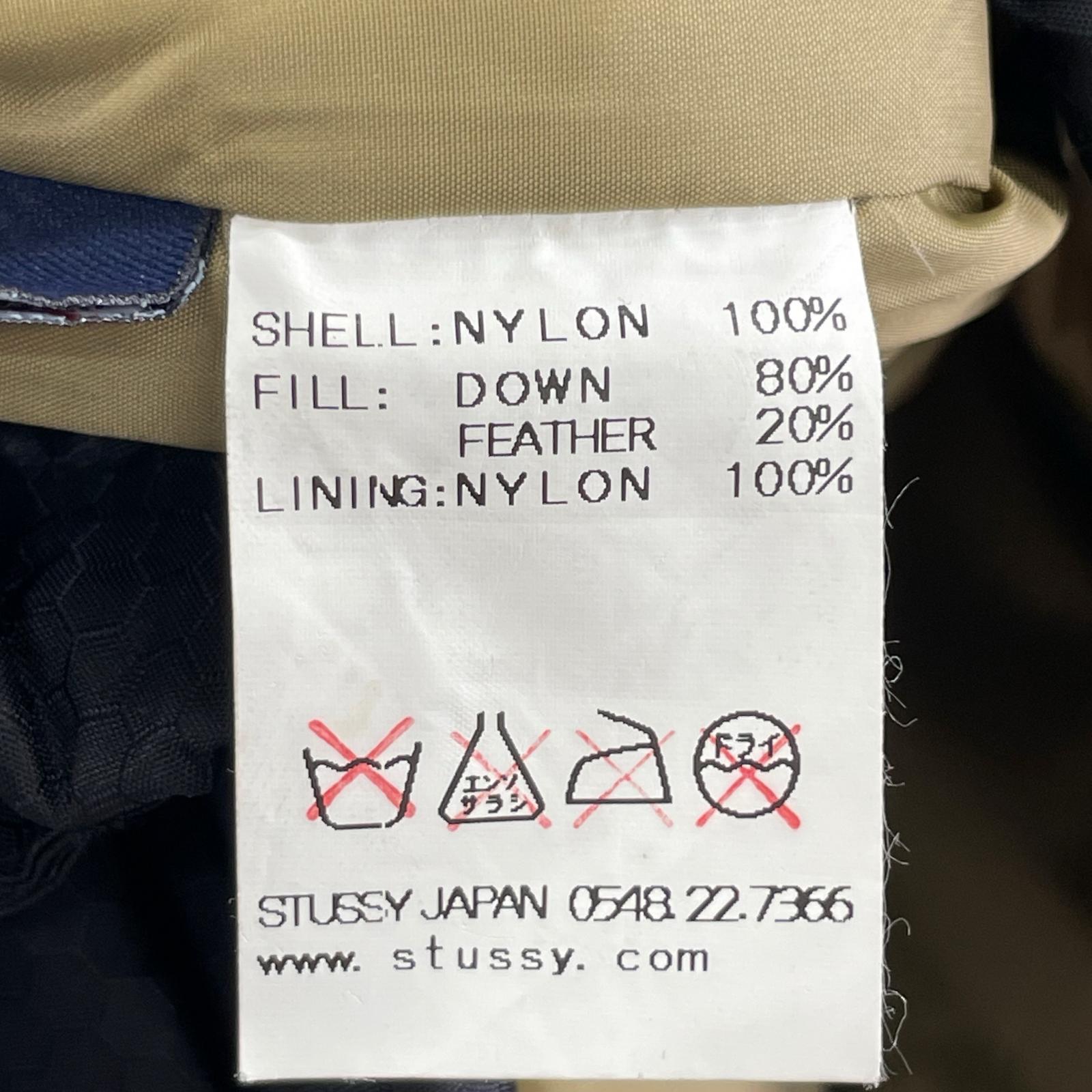 ジャケット 00-90s STUSSY ダウンジャケット M 黒 M ブラック