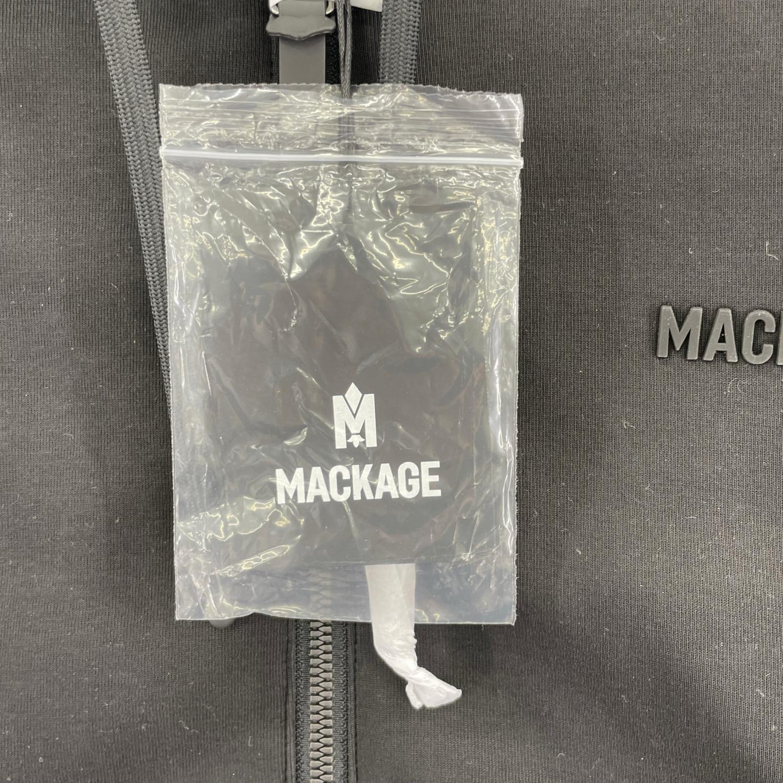 パーカー MACKAGE CRUZ ボンディングジップパーカー XL ブラック ブラック