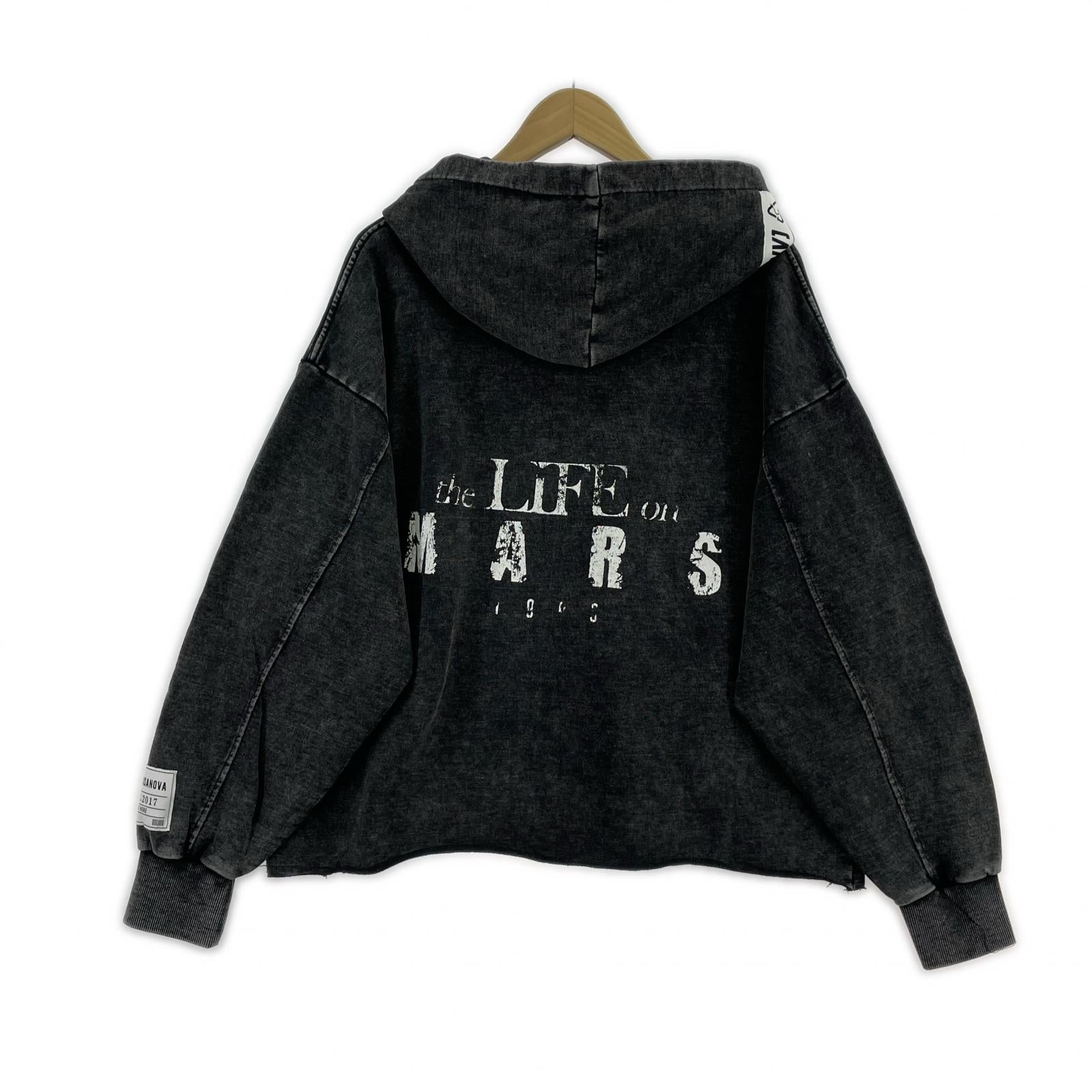 パーカー MAISON CASANOVA CROPPED HOODIE プリントPOパーカー 2 グレー 2 グレー