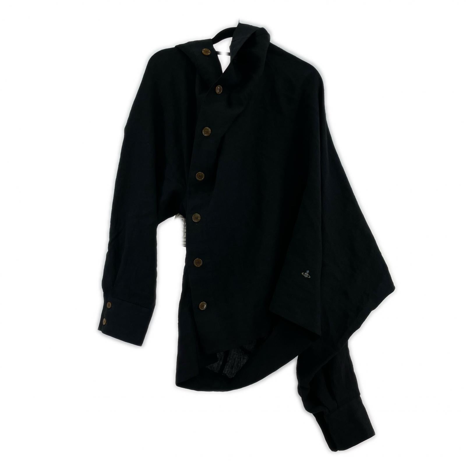 ジャケット Vivienne Westwood MAN オーバーサイズ 変形シャツジャケット F 黒 ブラック