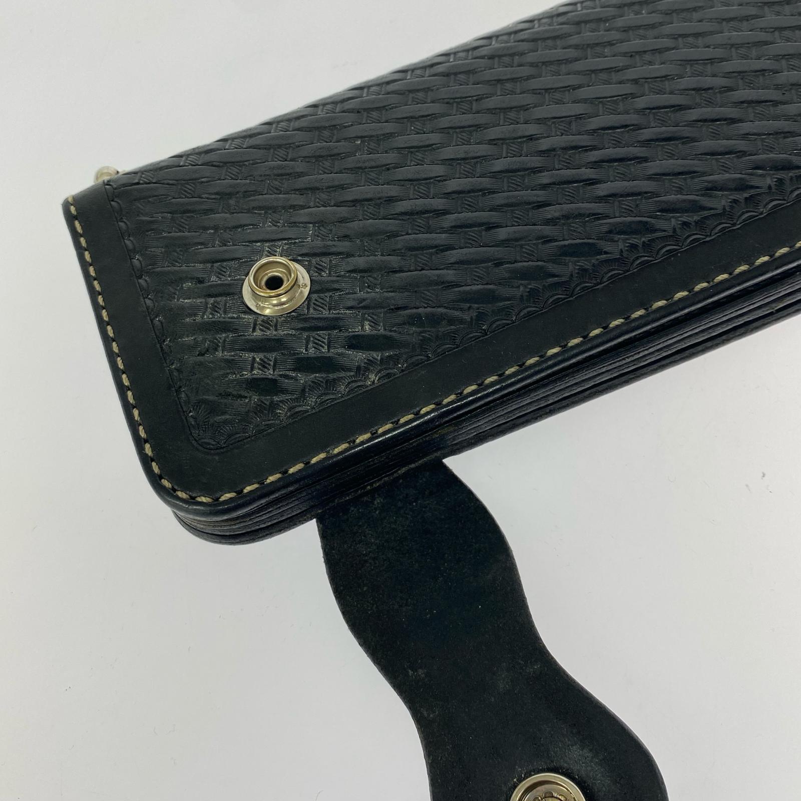 長財布 FUNNY HAND TOOLS HAND DYE レザー 黒 ブラック