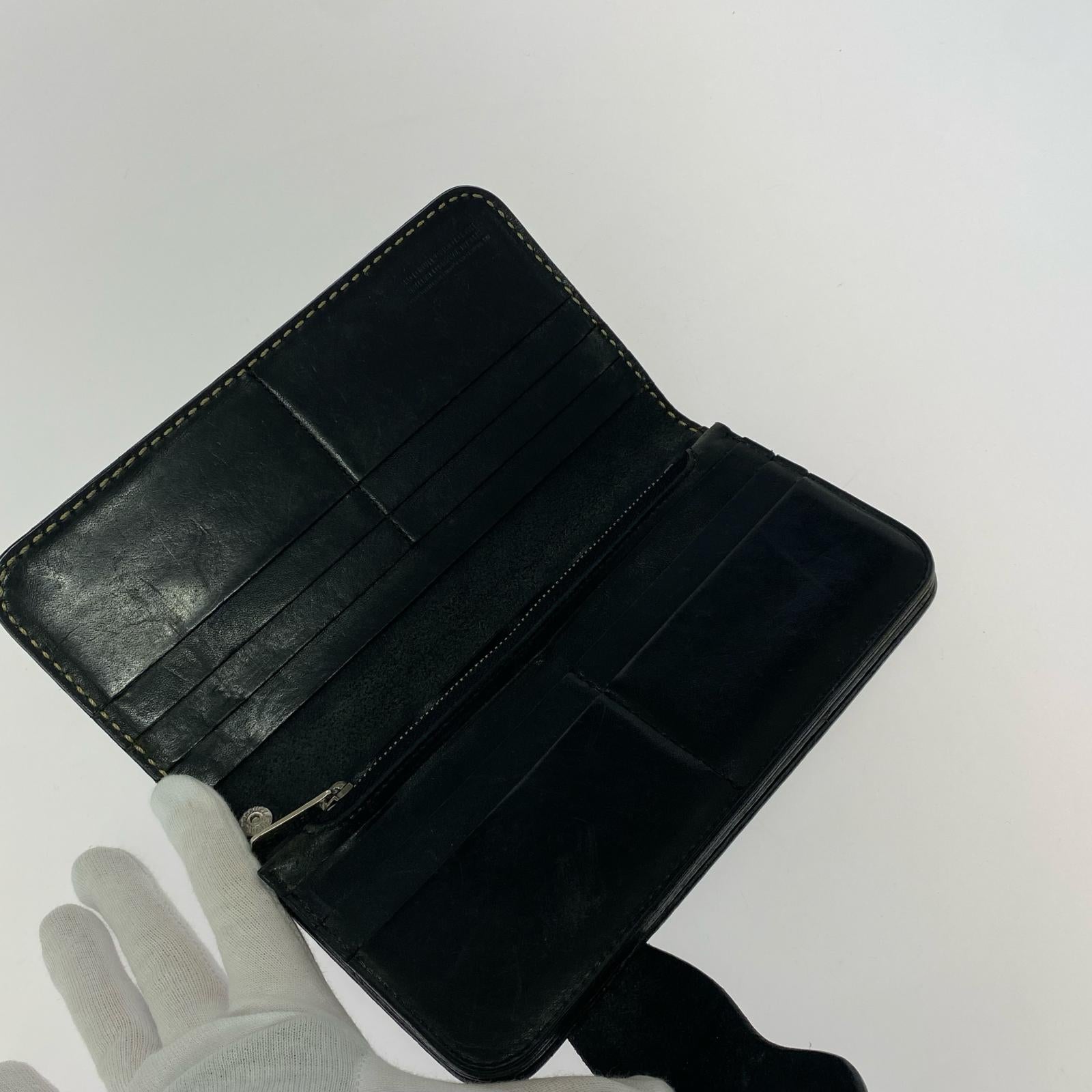 長財布 FUNNY HAND TOOLS HAND DYE レザー 黒 ブラック