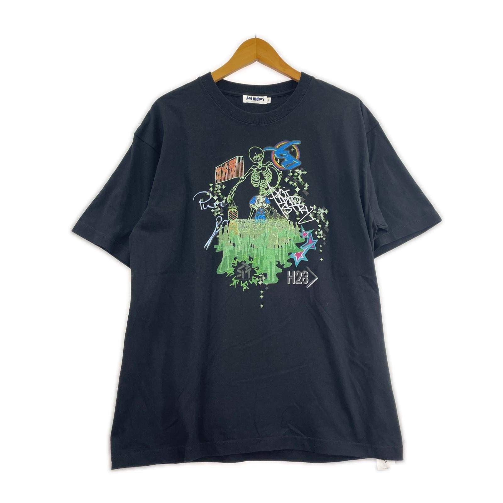 半袖Tシャツ Aoi industry グラフィックプリントTee L ブラック L ブラック