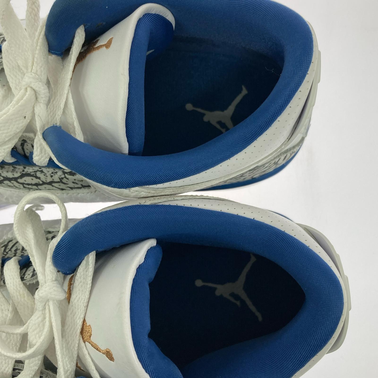 スニーカー AIR JORDAN 3 RETRO True Blue CT8532-148 26.5cm (US8 1/2 UK8 EU43) ホワイト