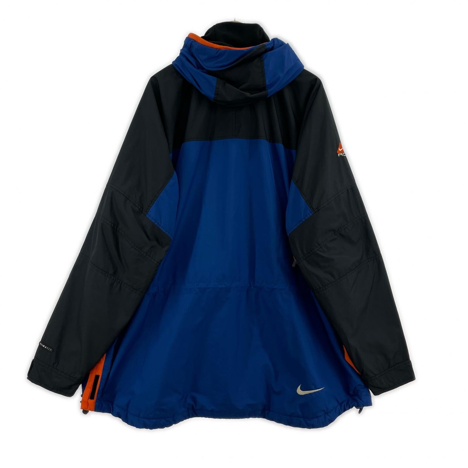 ジャケット NIKE ACG 3レイヤー アノラックパーカー XXL 青×黒 ブルー