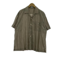 半袖シャツ ISSEY MIYAKE MEN 90s オープンカラーS/Sプリーツシャツ グレー M グレー