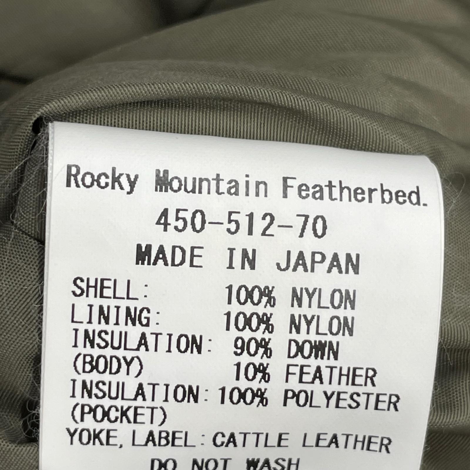 ダウンベスト Rocky Mountain FeatherBed×PORTER×BEAMS トリプルネーム ダウンベスト オリーブ 38