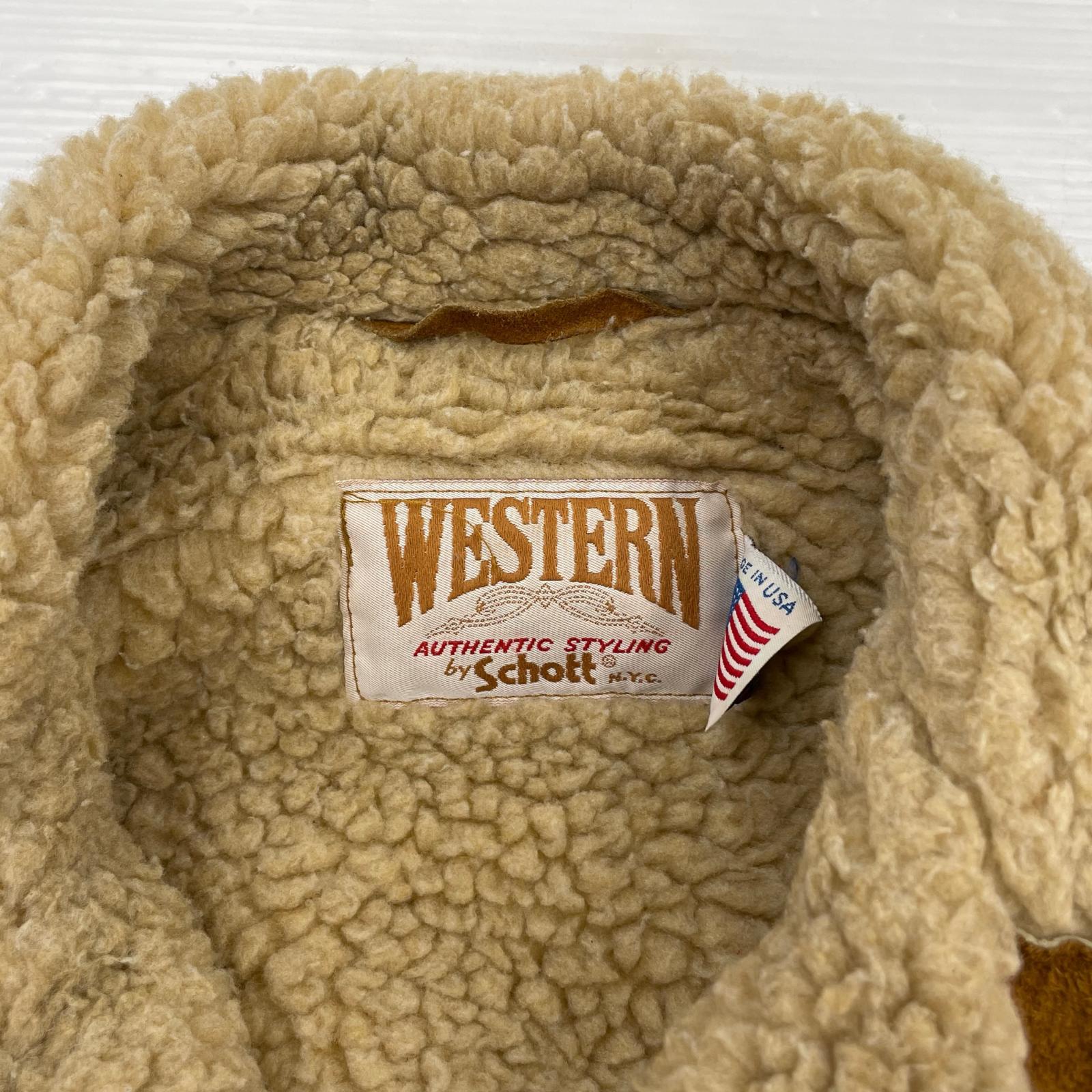 ジャケット WESTERN スエード ボア ランチコート ブラウン