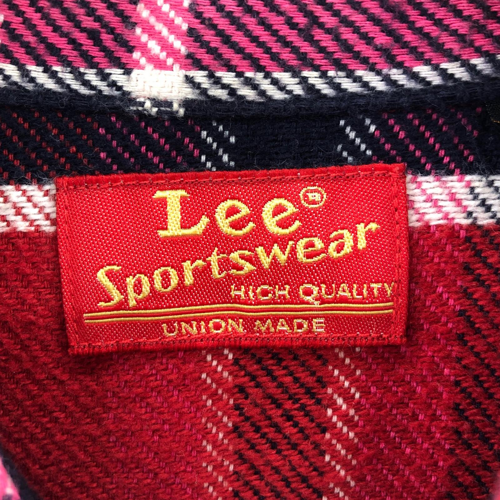 長袖シャツ Lee ヘビネル チェックシャツ 赤 L