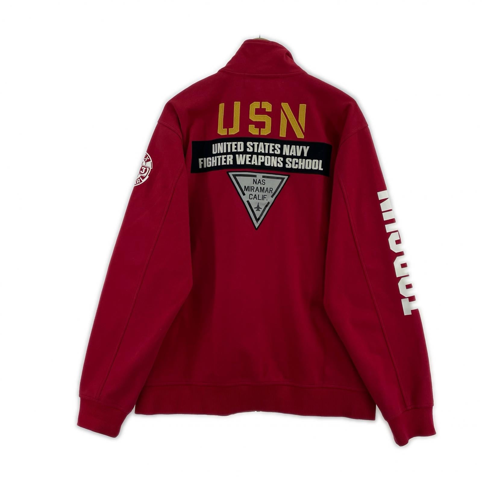ブルゾン WIND GUARD TOP GUN JACKET (XL) レッド
