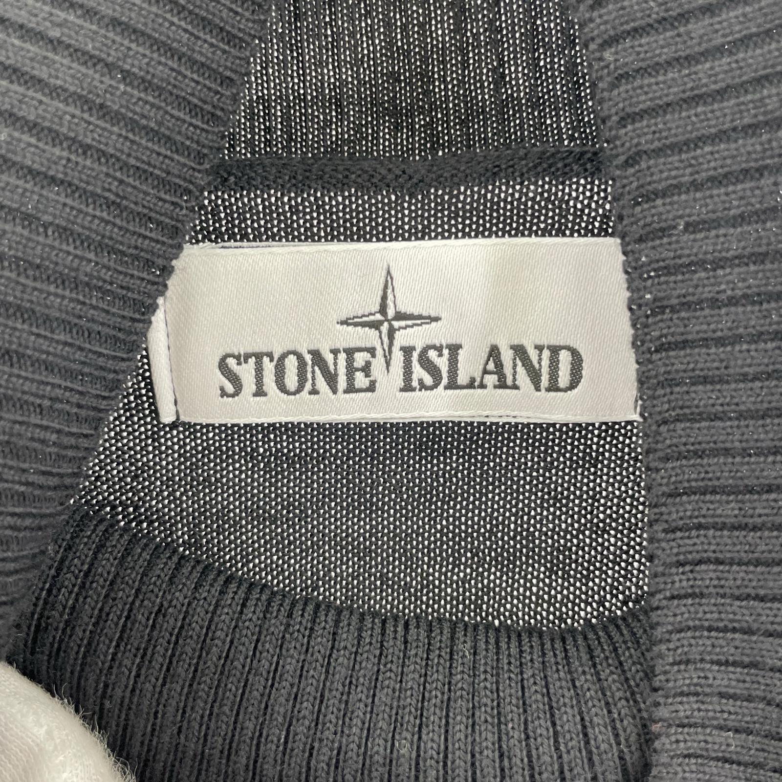 ニット STONE ISLAND タートルネックニット XL ブラック ブラック