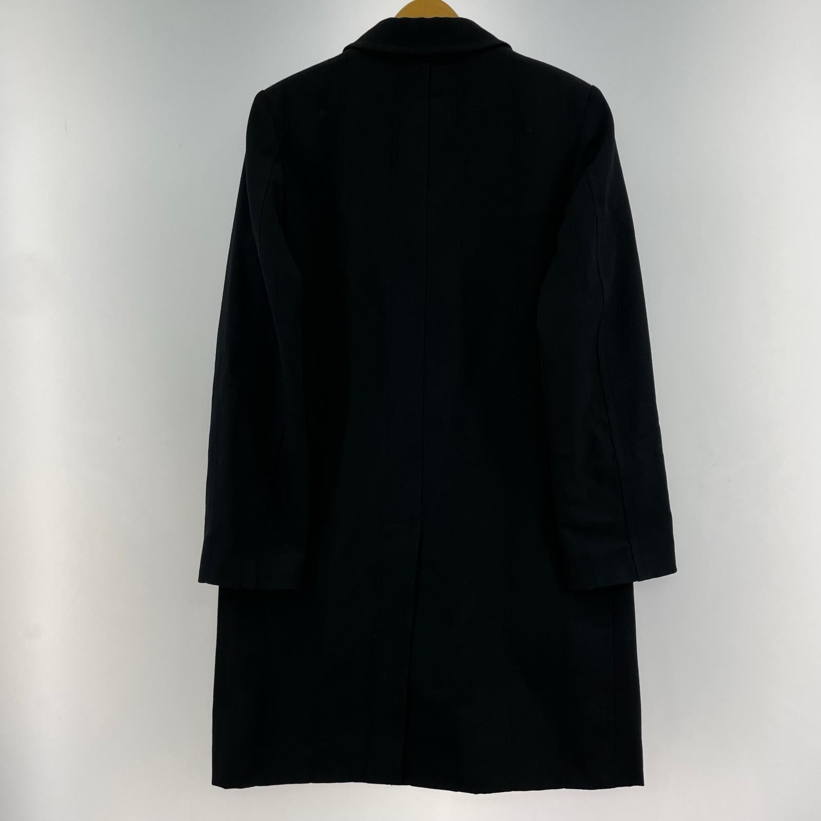 ジャケット COMME des GARCONS 本ライン ウールステンカラーコート M ブラック M ブラック