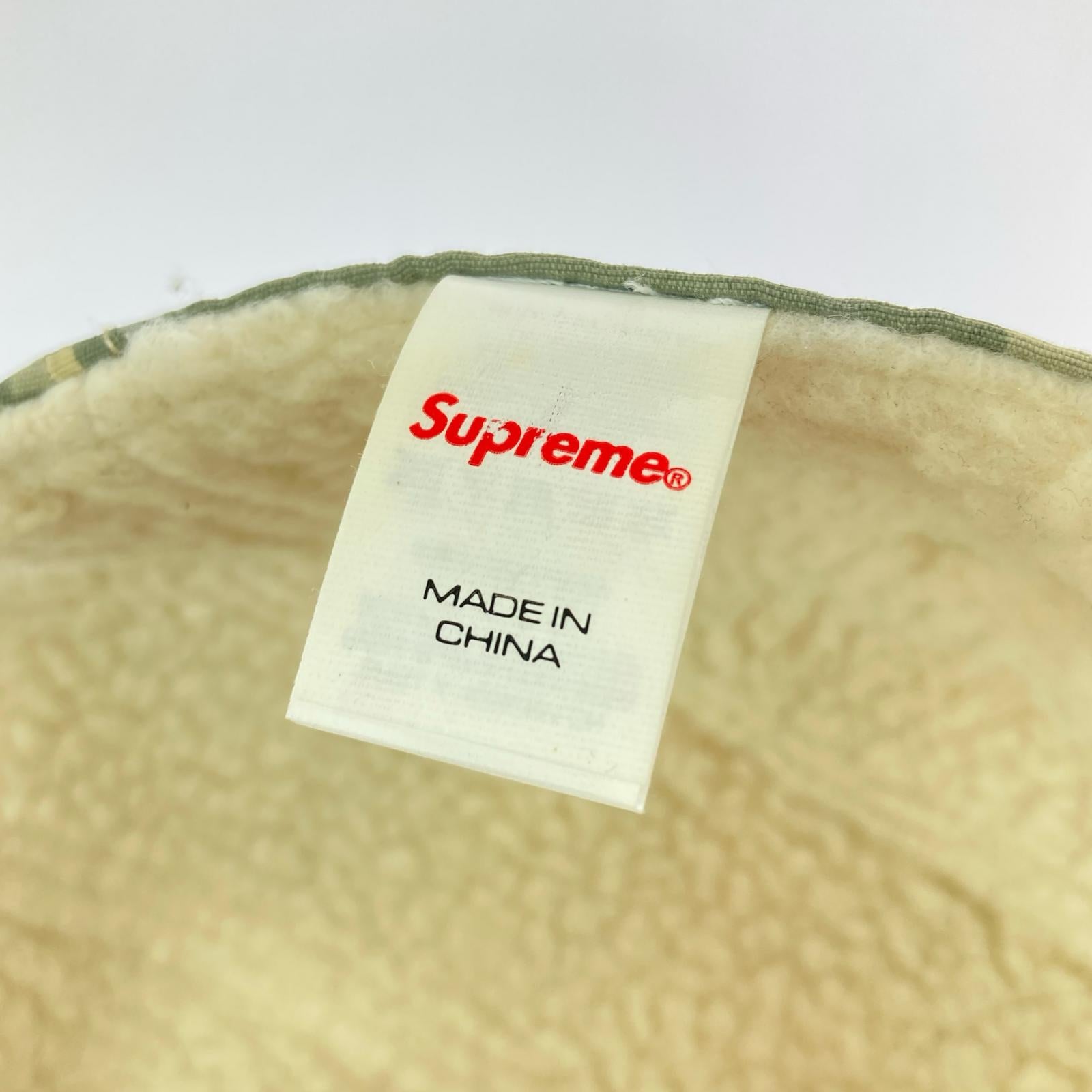 キャップ Supreme Polartec Shearling Reversible Cap デジカモ×アイボリー