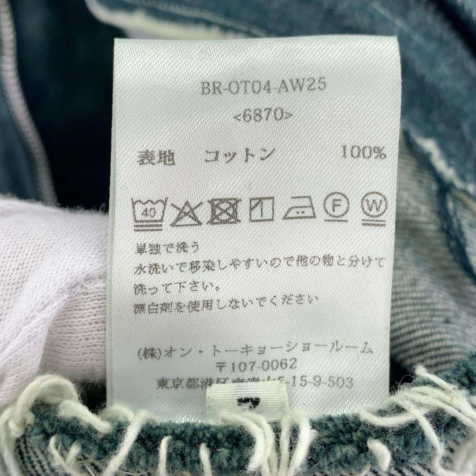 デニムジャケット BIBLIOTHERK 25AW REVERSIBLE JACKET 2 ブラック