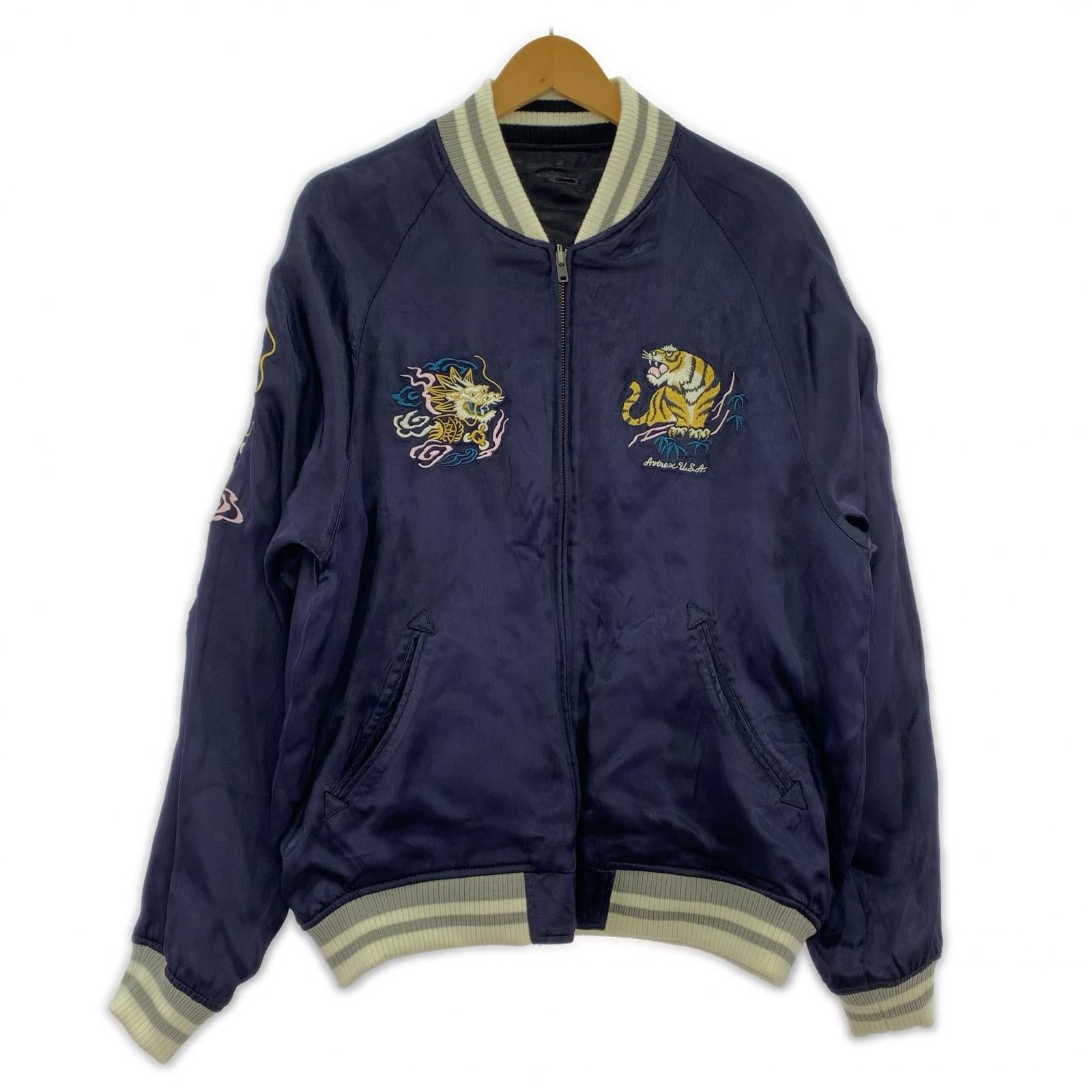 ブルゾン SOUVENIR JACKET DRAGON&CHERRY BLOSSOMS L L