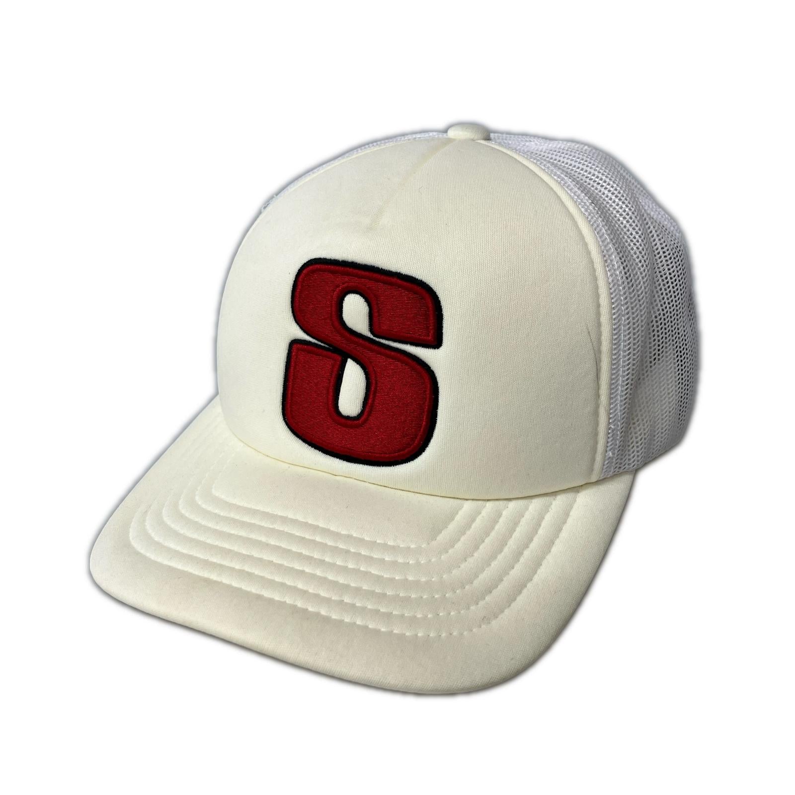 キャップ STUSSY Big S Trucker Cap WHT ホワイト