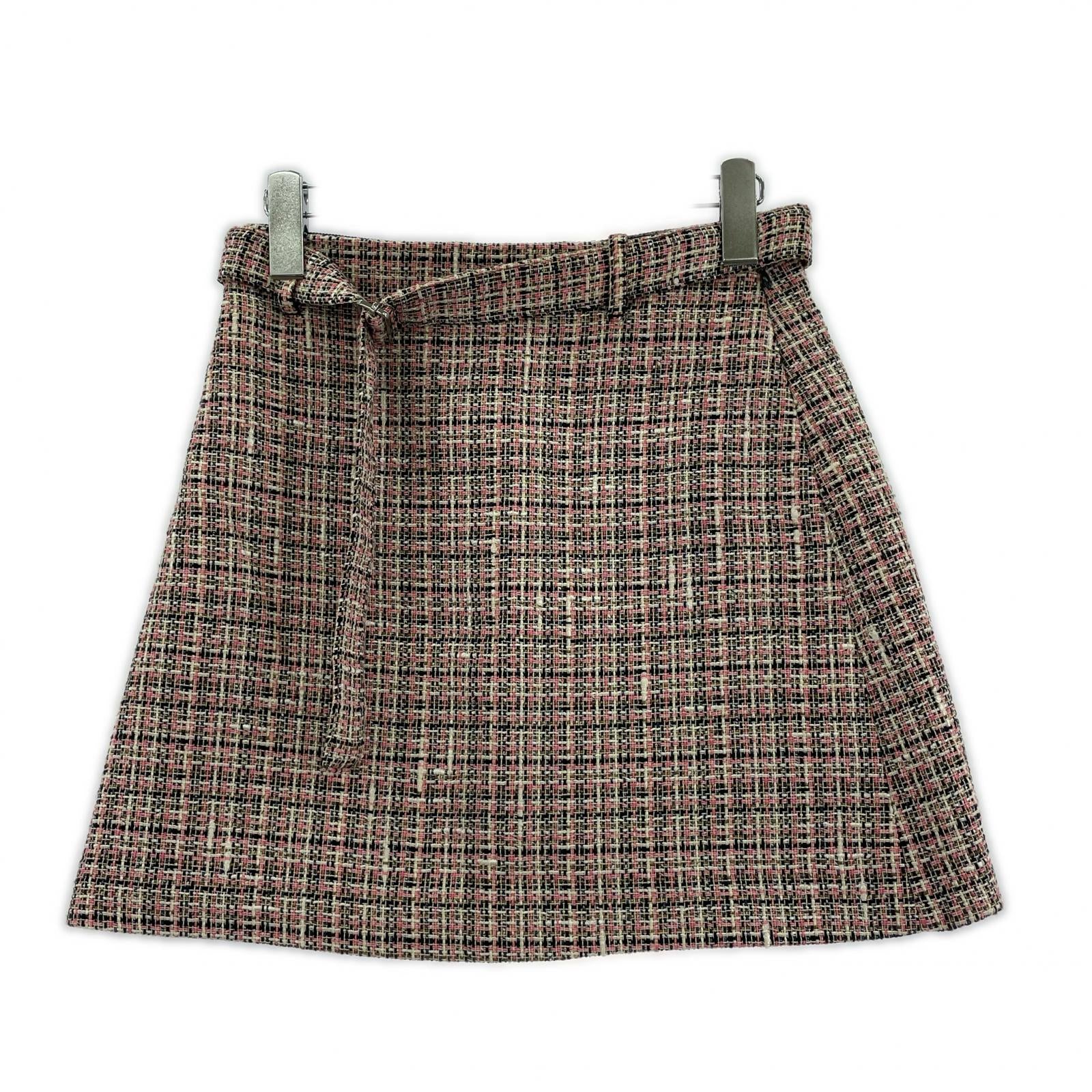 ミニスカート theory MULTICOLOR BELTED MINI SKIRT ピンク (00)