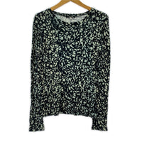 長袖Tシャツ 総柄 L ブラック