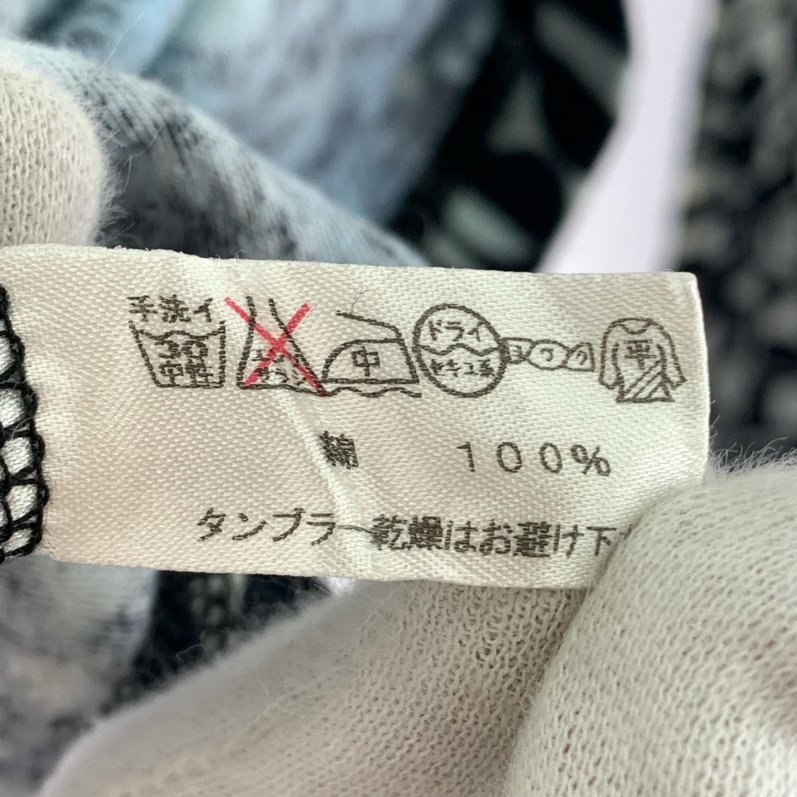 長袖Tシャツ 総柄 L ブラック