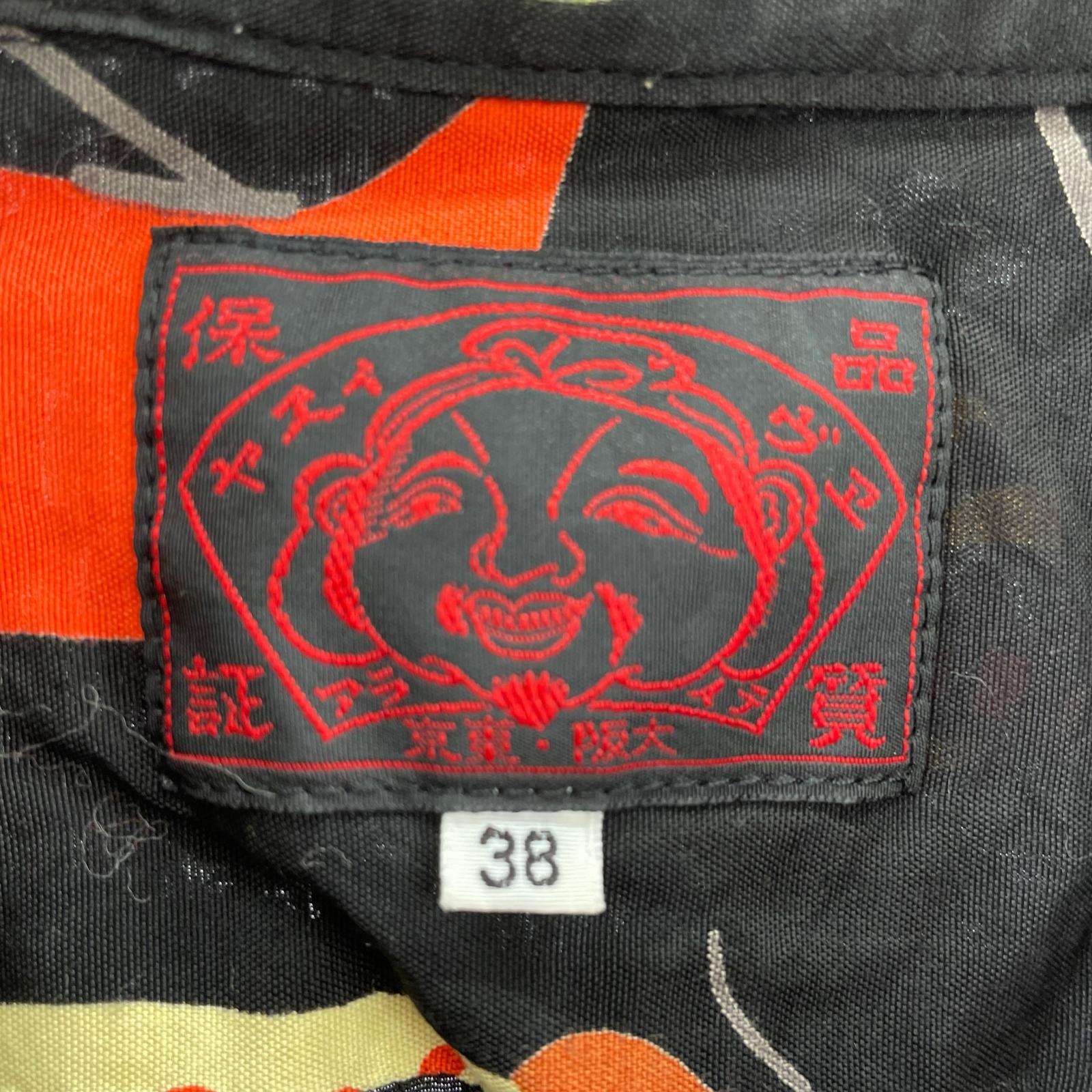 半袖シャツ アロハ ルアー 釣具 黒 (38) 38 ブラック