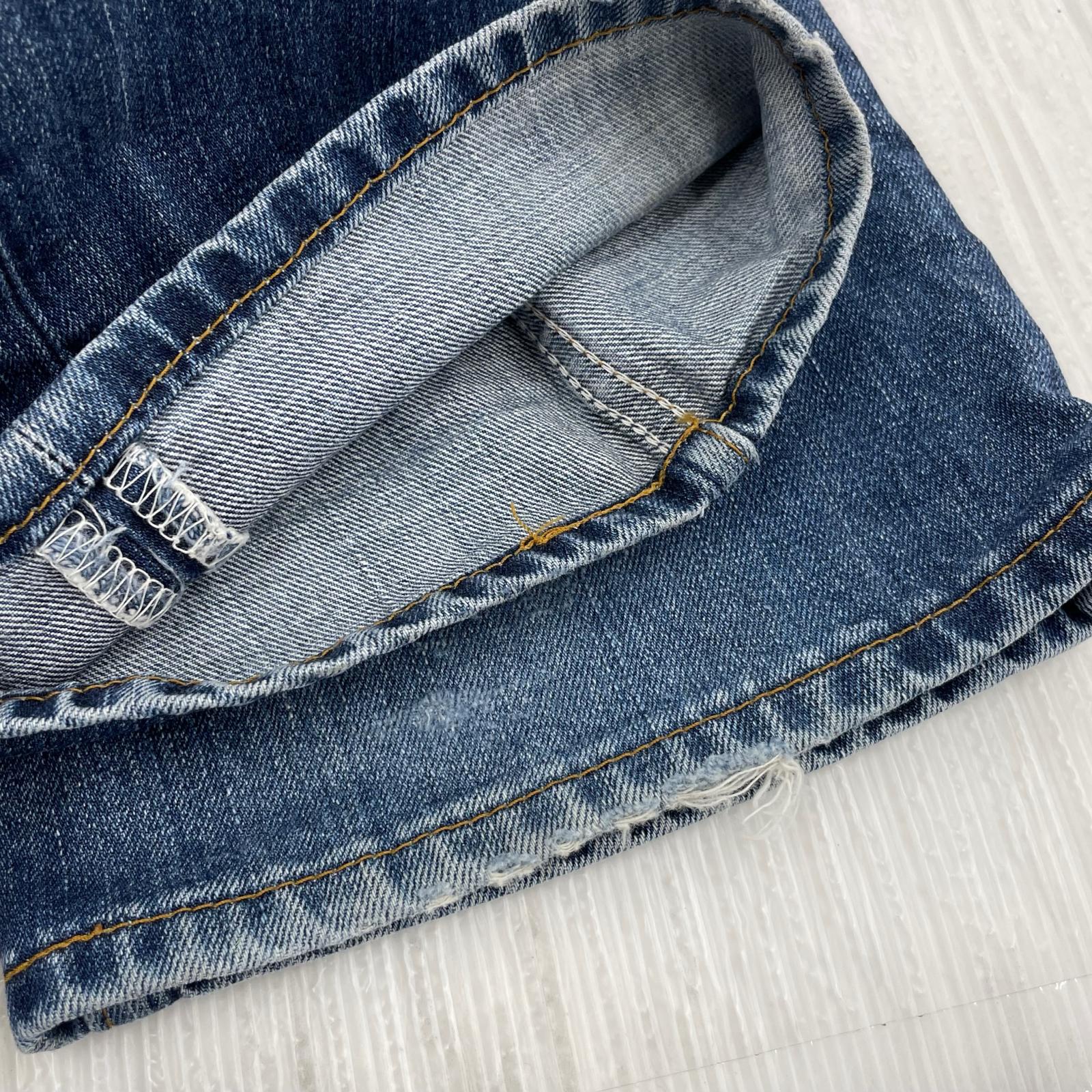 デニムパンツ 00s 日本製 517-03 ブーツカットデニムパンツ J09刻印 28 ネイビー