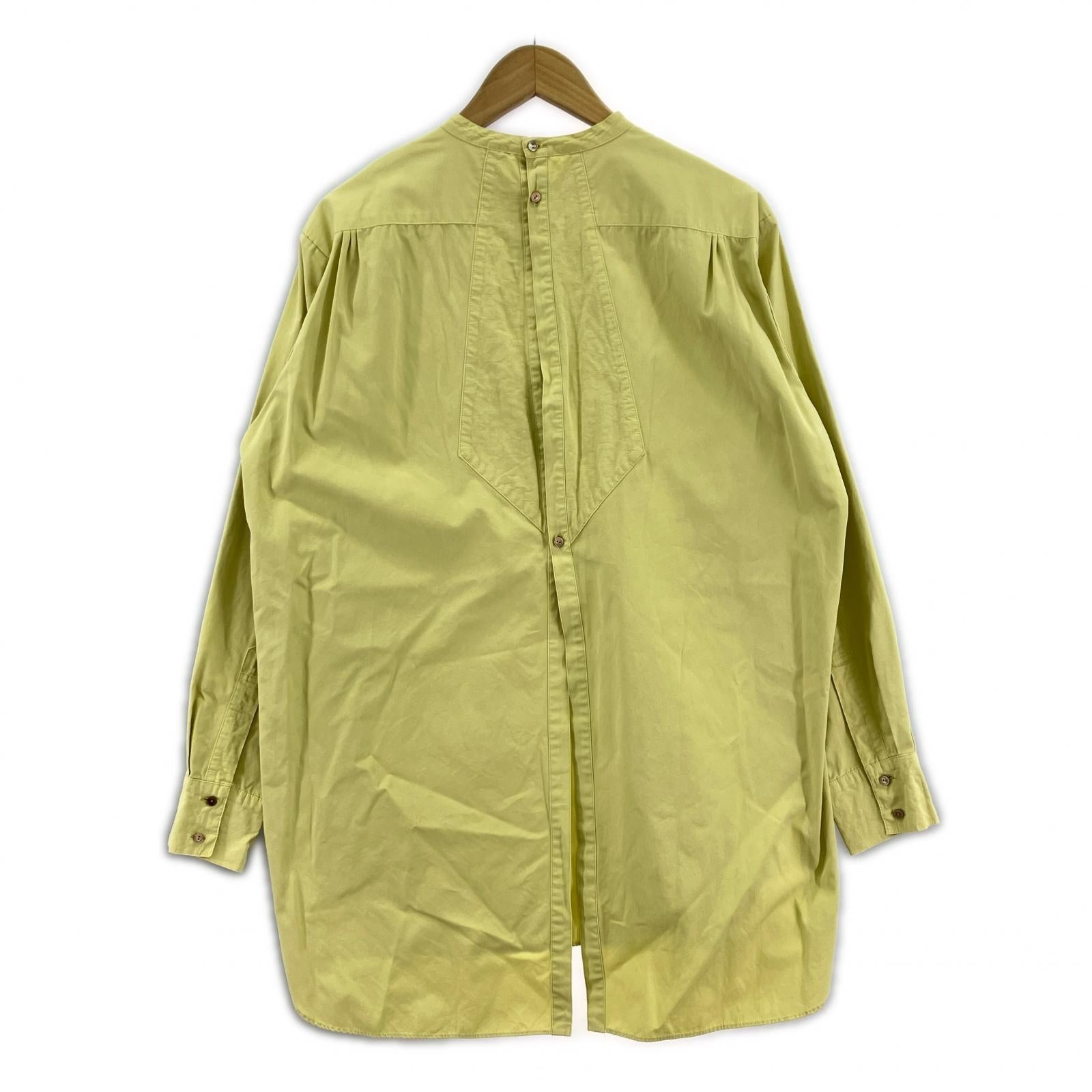 長袖Tシャツ PIN TUCK SHIRT/イエロー 36 グリーン