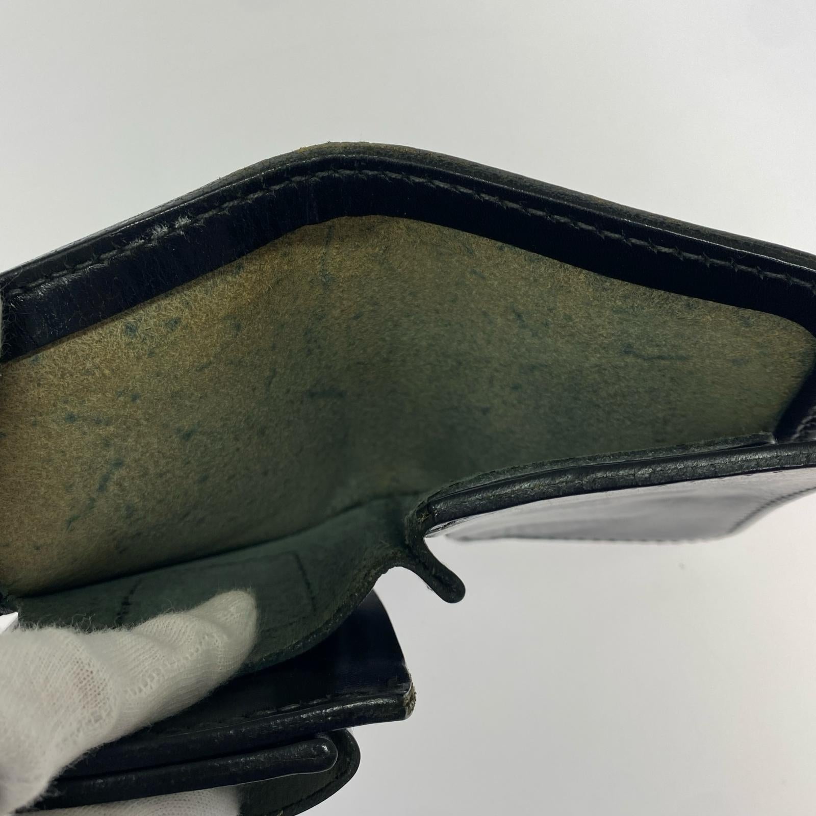 コンパクトウォレット CROW 黒羽 ミドルウォレット 黒 ブラック