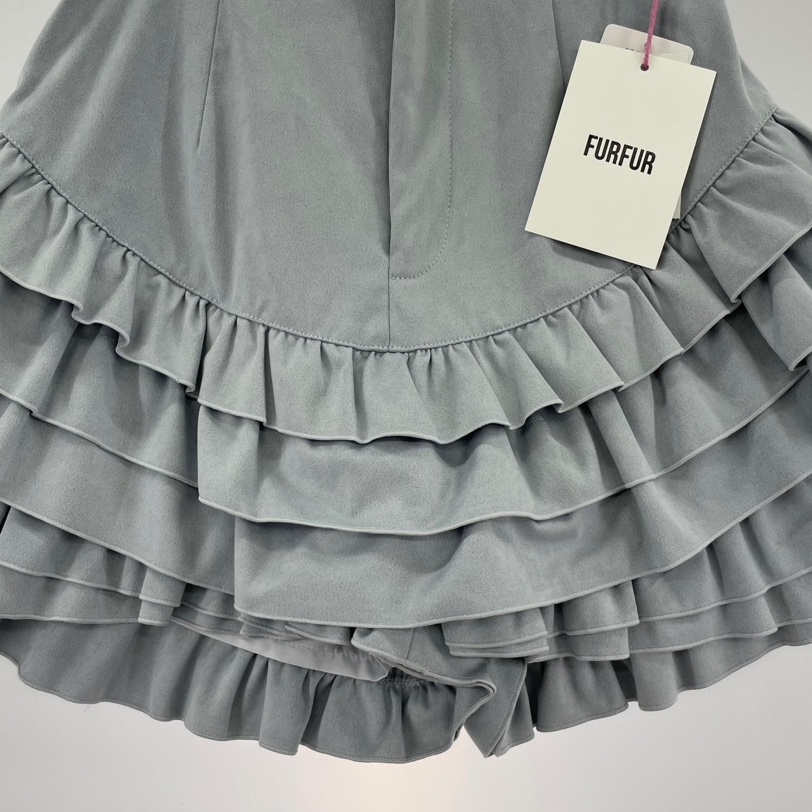 ショートパンツ フリルレイヤースウェードショートパンツ ONE BLU