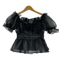 その他トップス ギャザーフリルオフショルブラウス ONE BLK ブラック