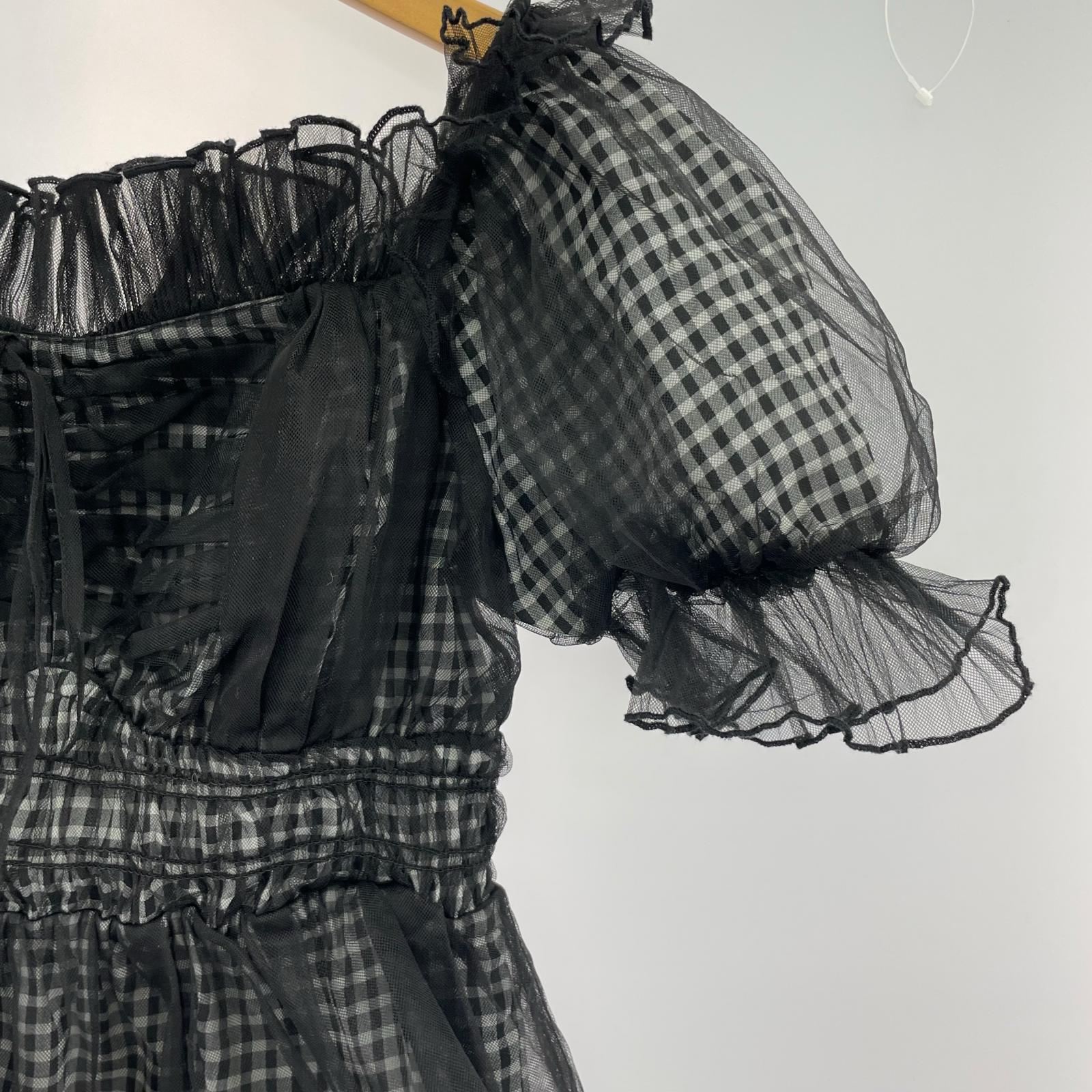 その他トップス ギャザーフリルオフショルブラウス ONE BLK ブラック