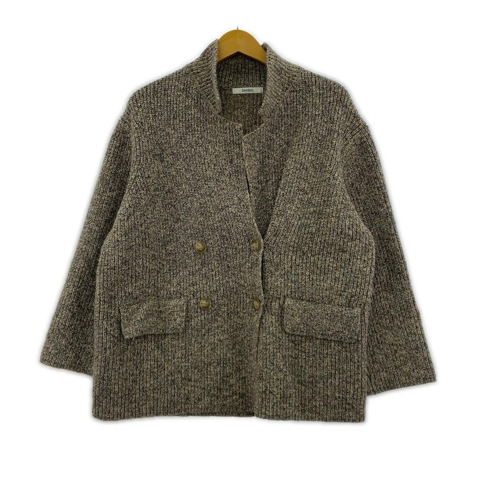 ジャケット ニットジャケットONE BRW ブラウン