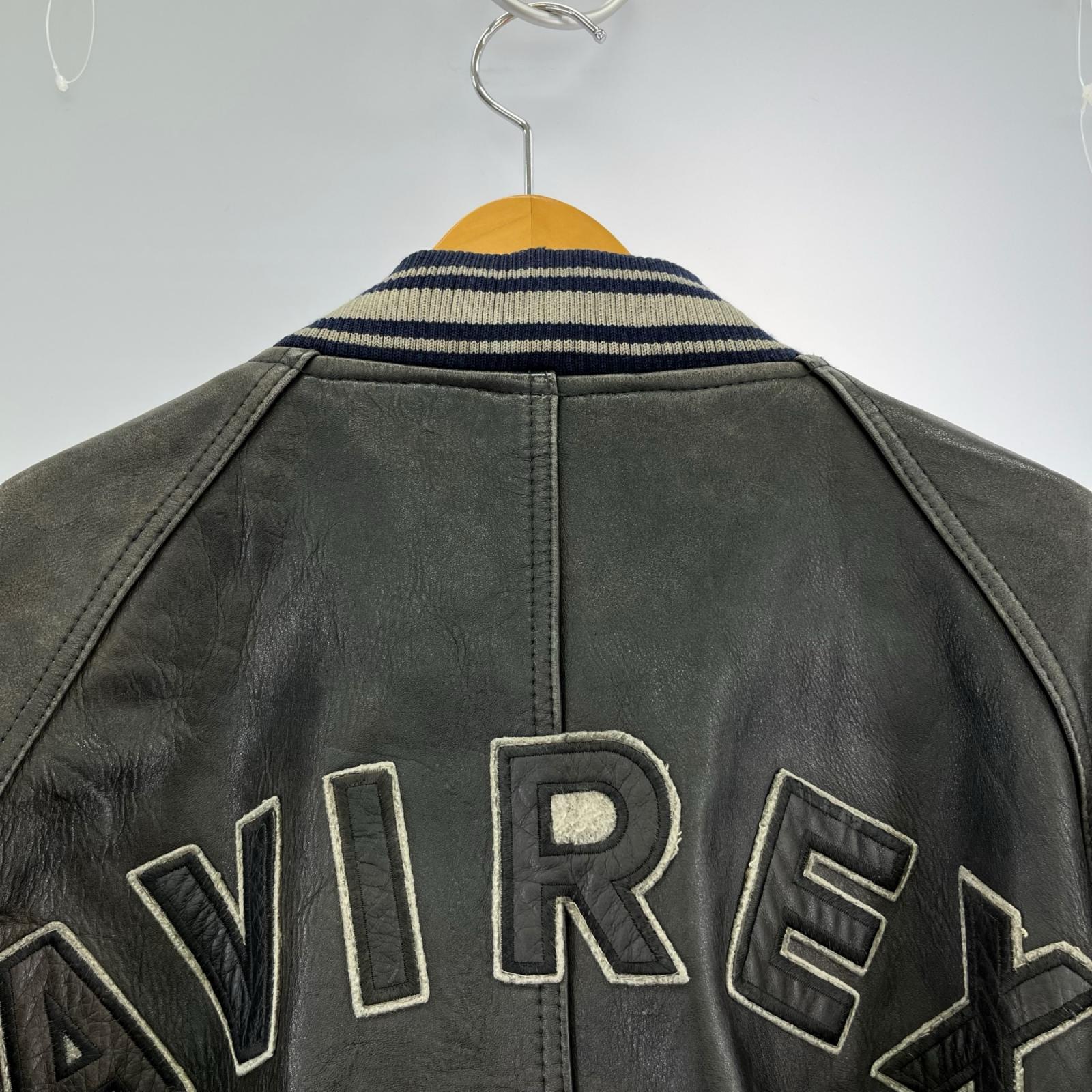 レザージャケット Leather Stadium Jacket S S ブラック