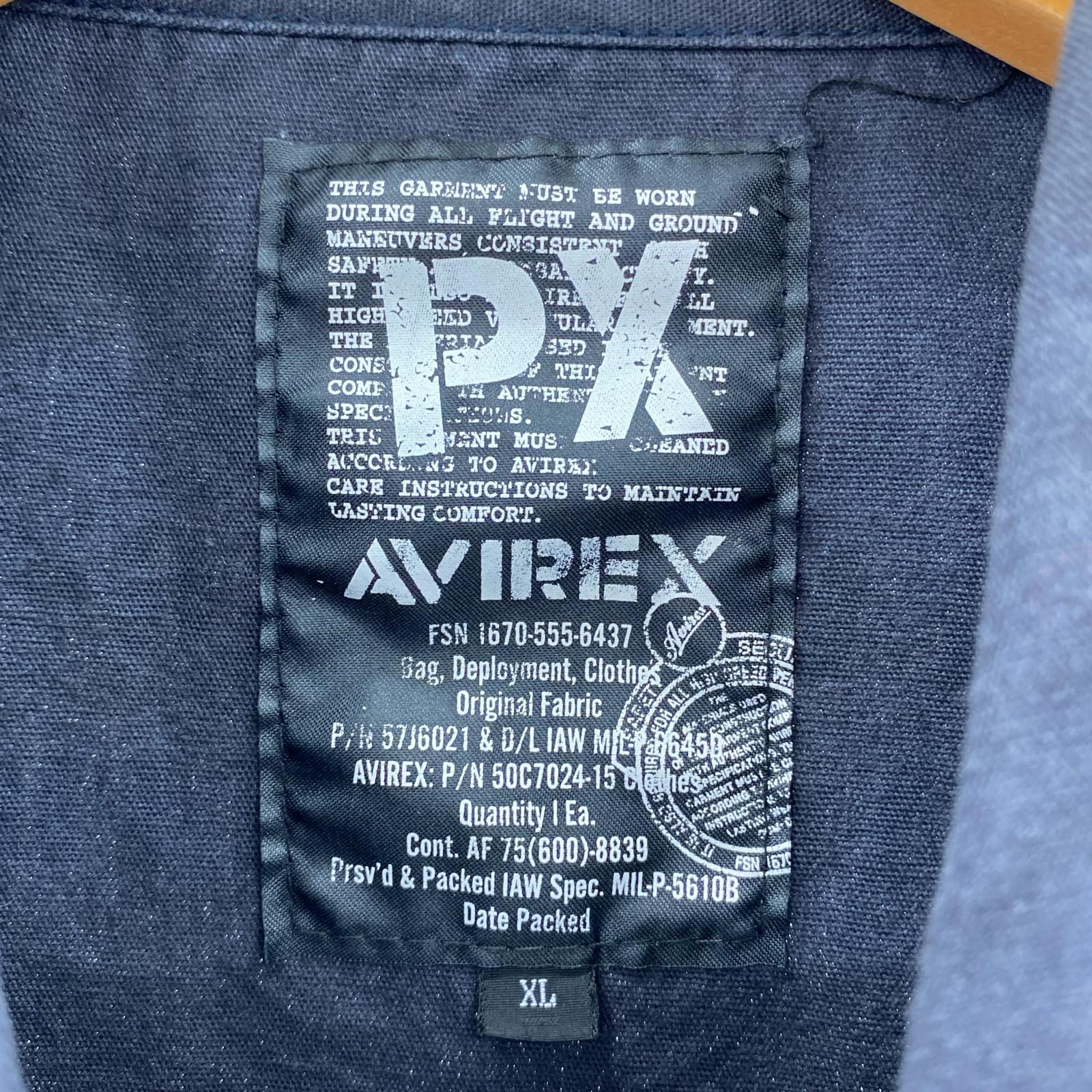 ジャケット AVIREX カバーオールジャケット BLK XL ブラック