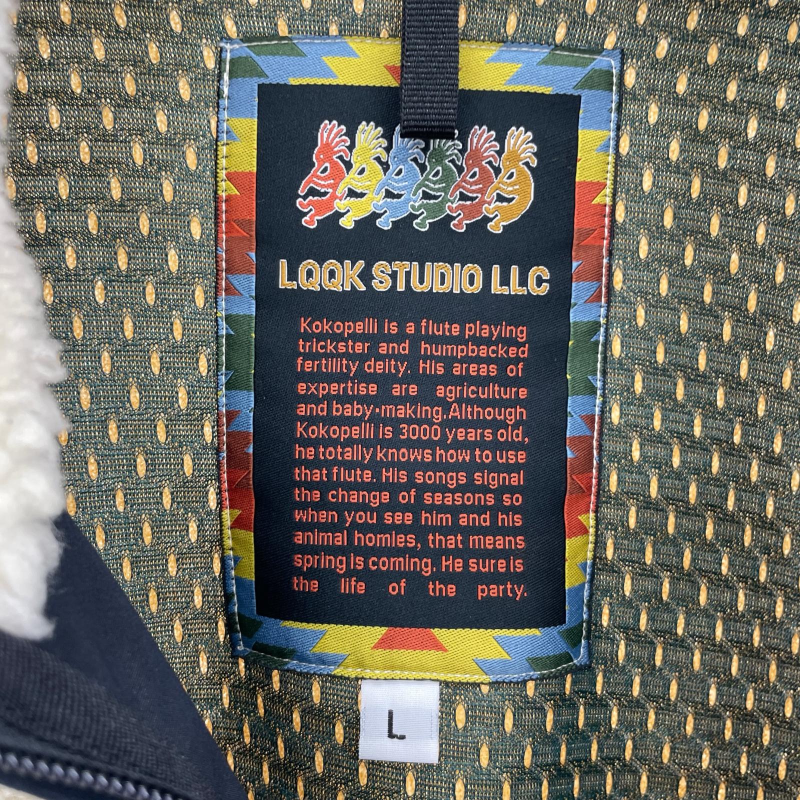 ジャケット LQQK STUDIO KOKOPELLI FLEECE フリースジャケット L アイボリー L