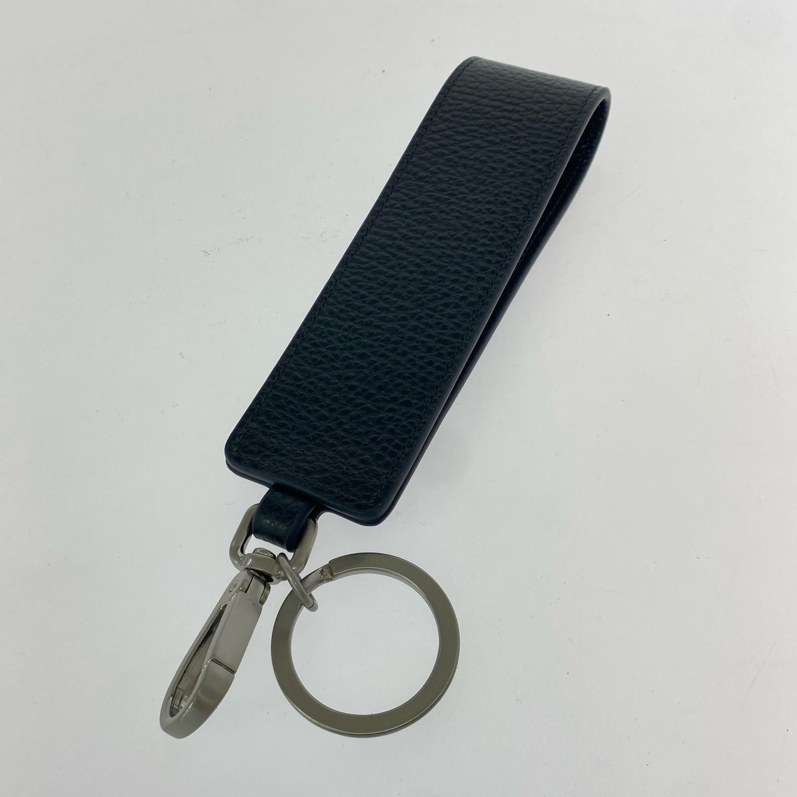 その他アクセサリー キーホルダー レザー 紺 ブラック