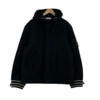 ジャケット STONE ISLAND 03AW Paul Harvey期 ウールフーデットジャケット 黒 M M ブラック