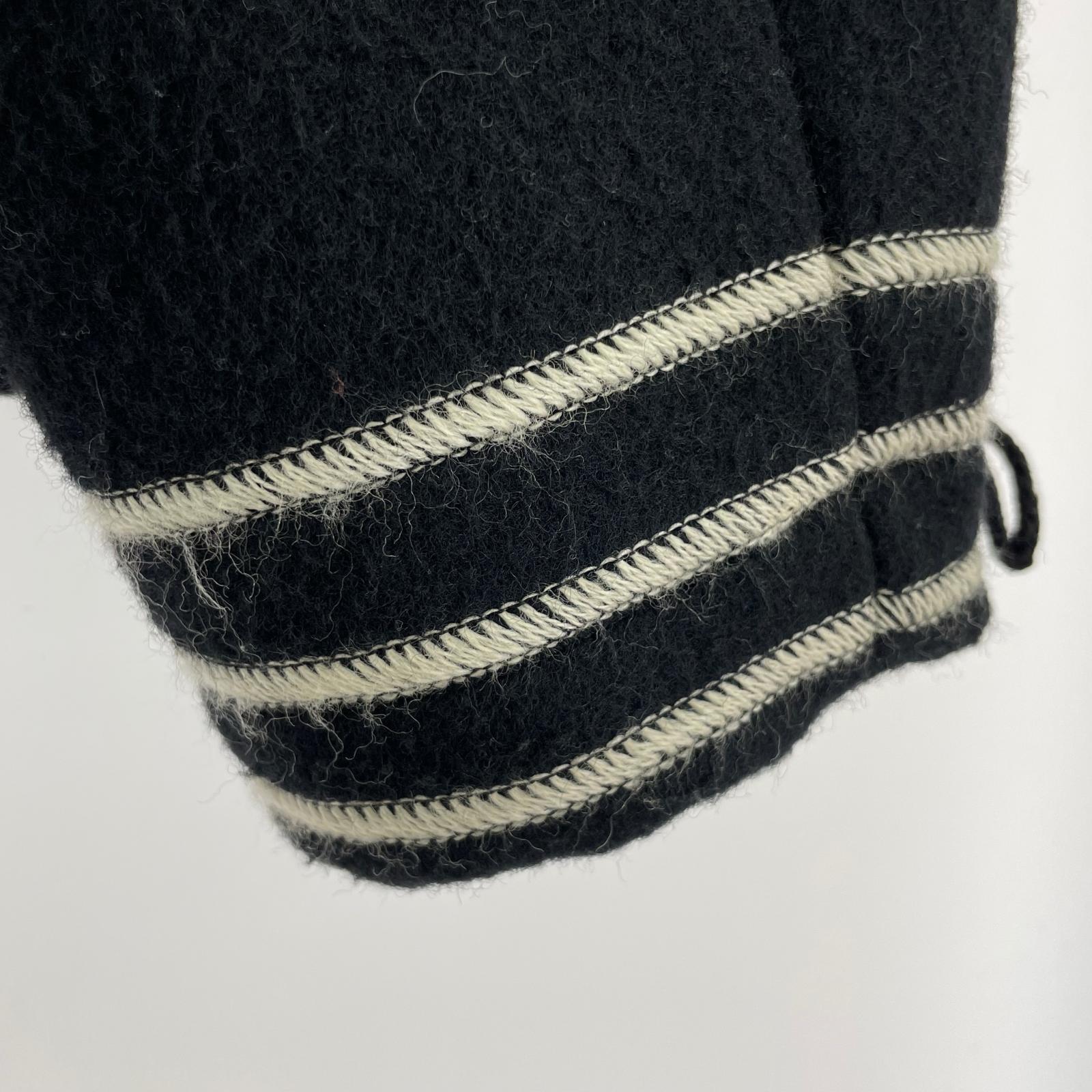 ジャケット STONE ISLAND 03AW Paul Harvey期 ウールフーデットジャケット 黒 M M ブラック
