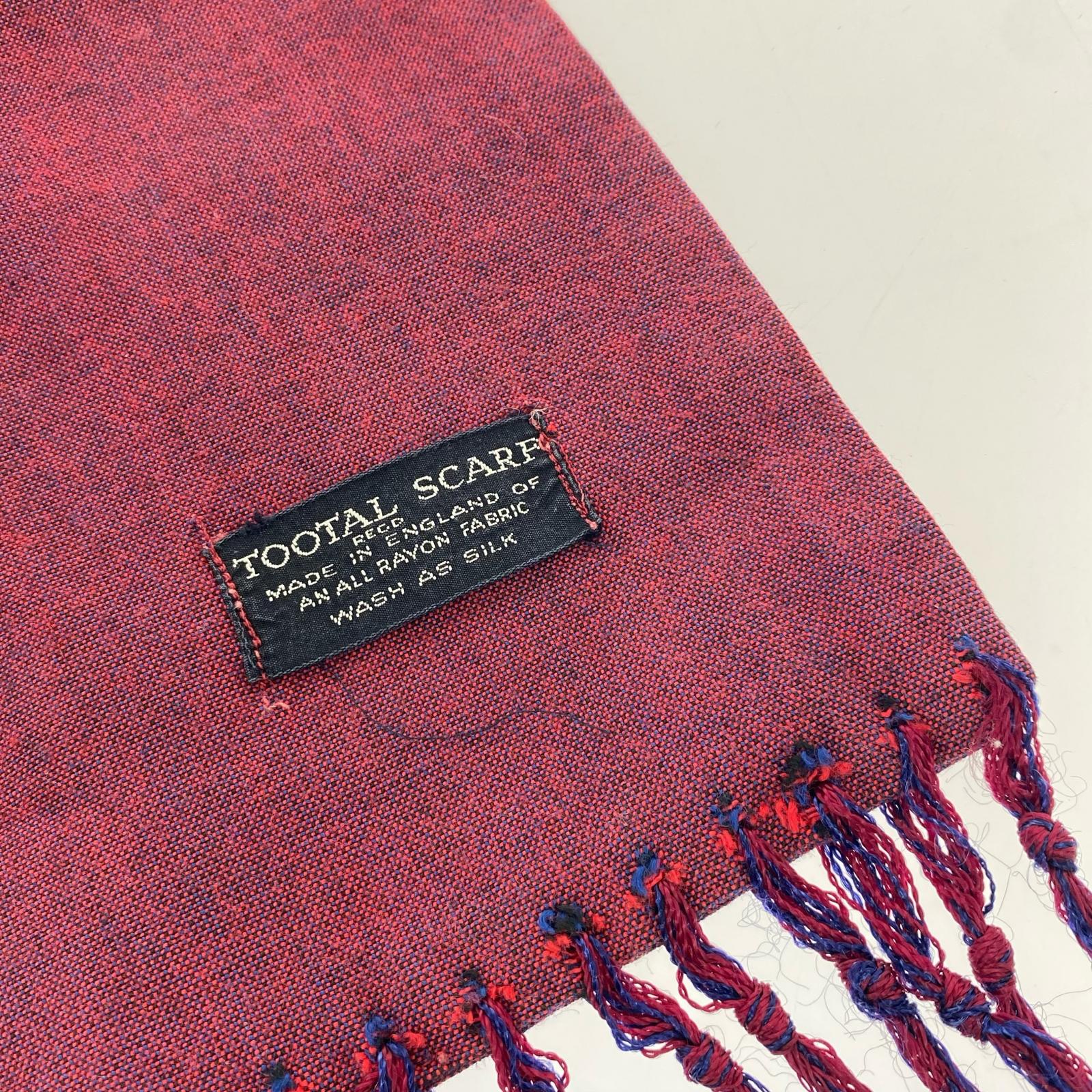 その他アクセサリー TOOTAL SCARF シルク スカーフ 赤 レッド