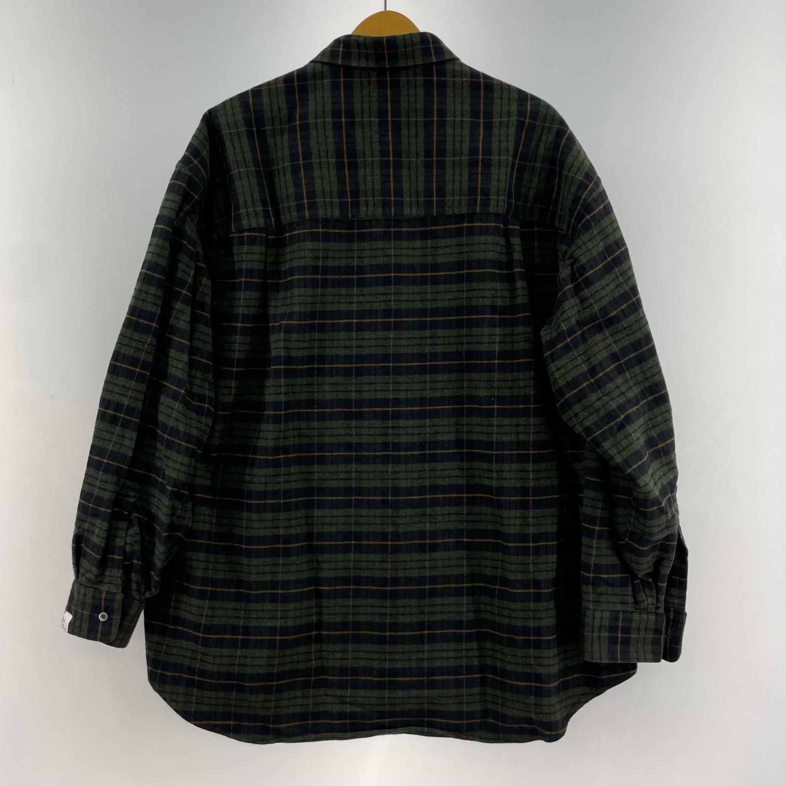 長袖シャツ Cotton Flannel Shirt 緑チェック (1) 1 グリーン