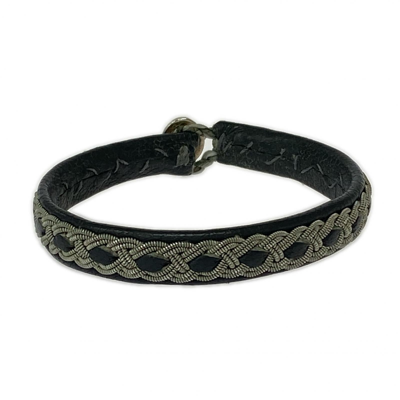 ブレスレット saami Crafts レザーブレスレット BLK ブラック