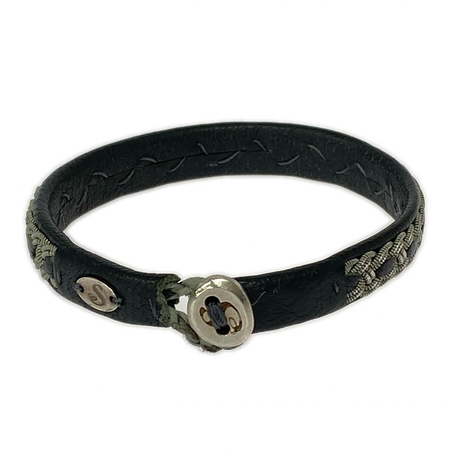 ブレスレット saami Crafts レザーブレスレット BLK ブラック