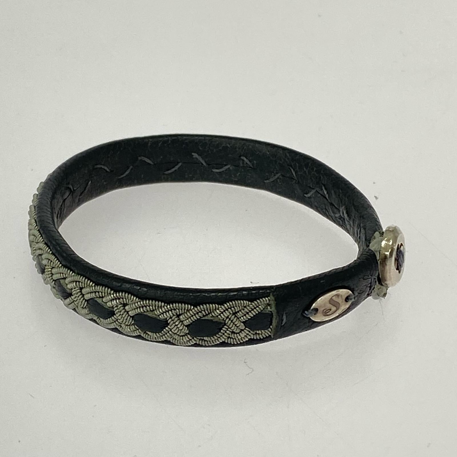 ブレスレット saami Crafts レザーブレスレット BLK ブラック