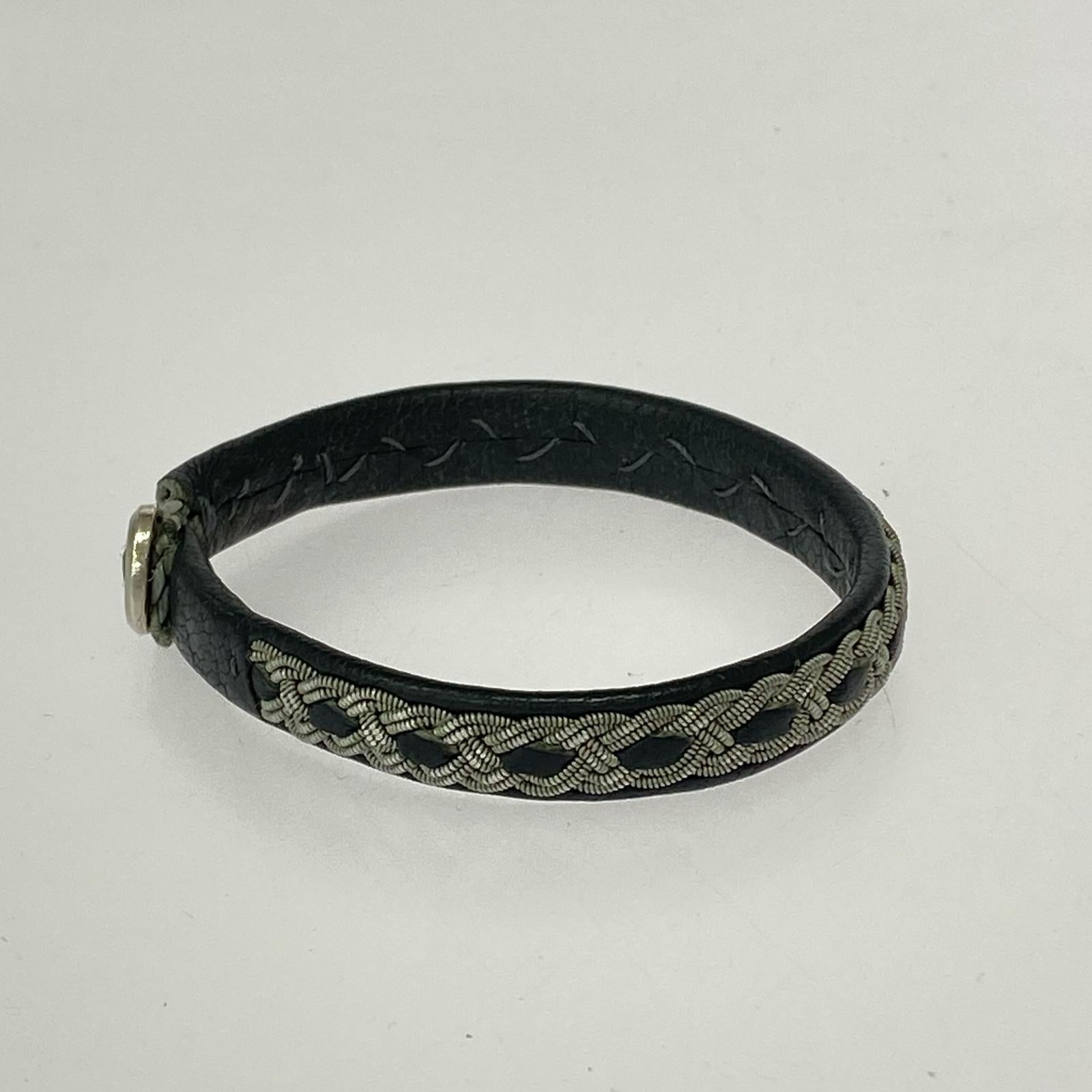 ブレスレット saami Crafts レザーブレスレット BLK ブラック