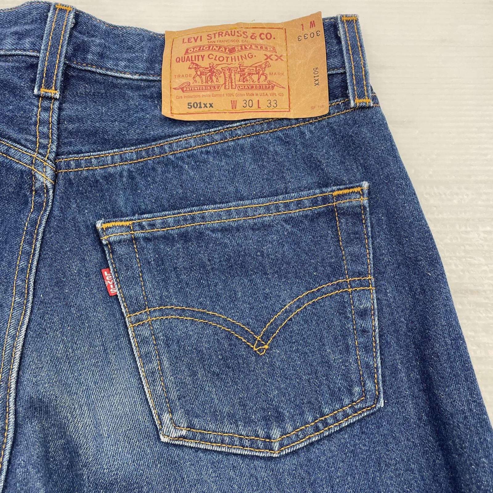 デニムパンツ 501xx usa製 W30L33 ブルー