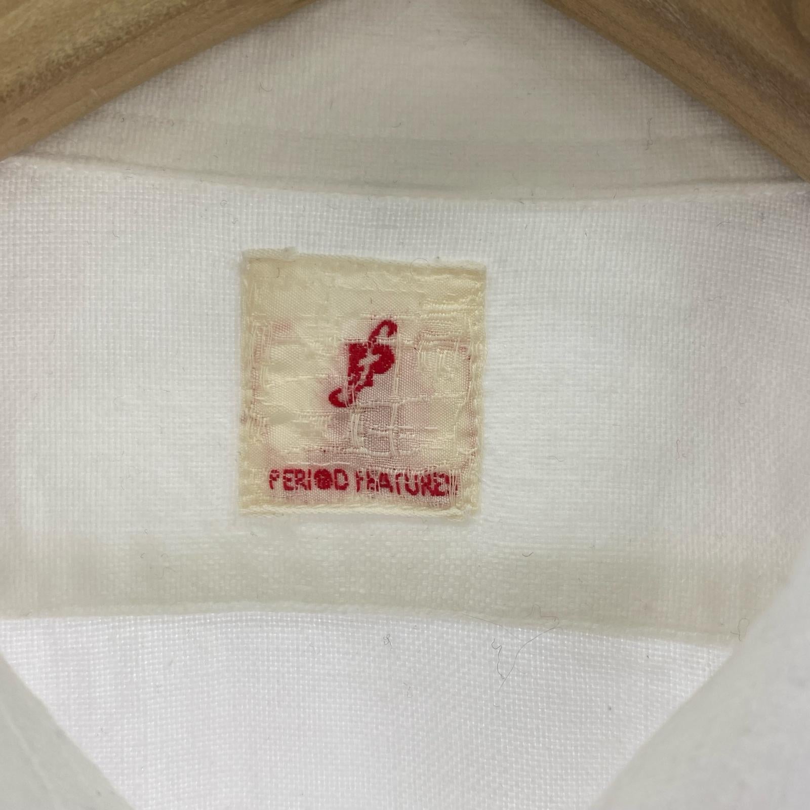 長袖シャツ PERIOD FEATURES kurta シャツ ホワイト